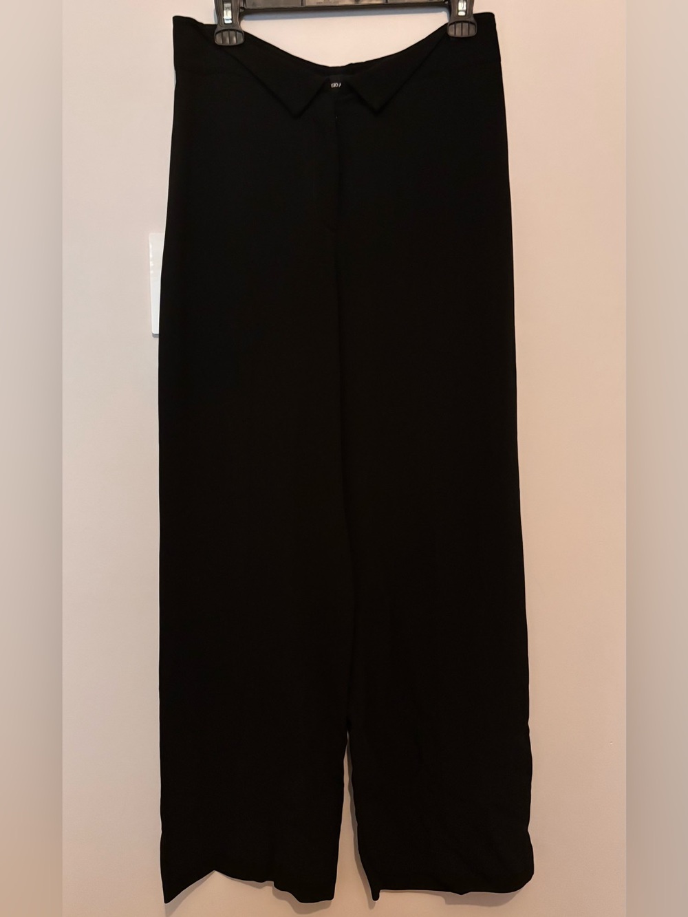 Giorgio Armani Tuxedo Lapel Waist Wide-Leg Women's Pant Black